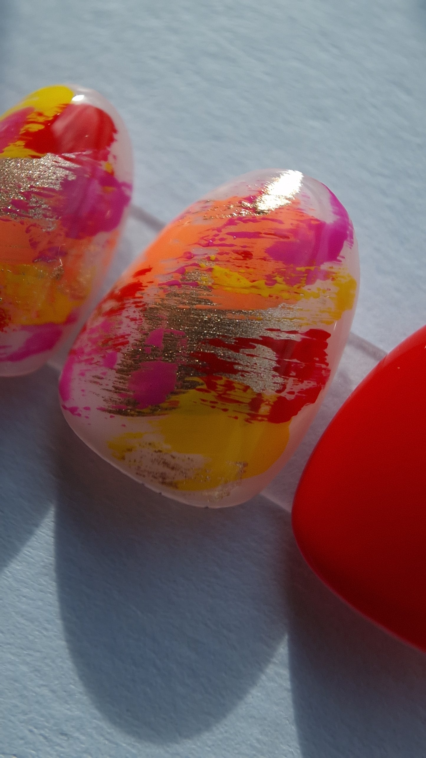 Fiery abstract | Press on nails