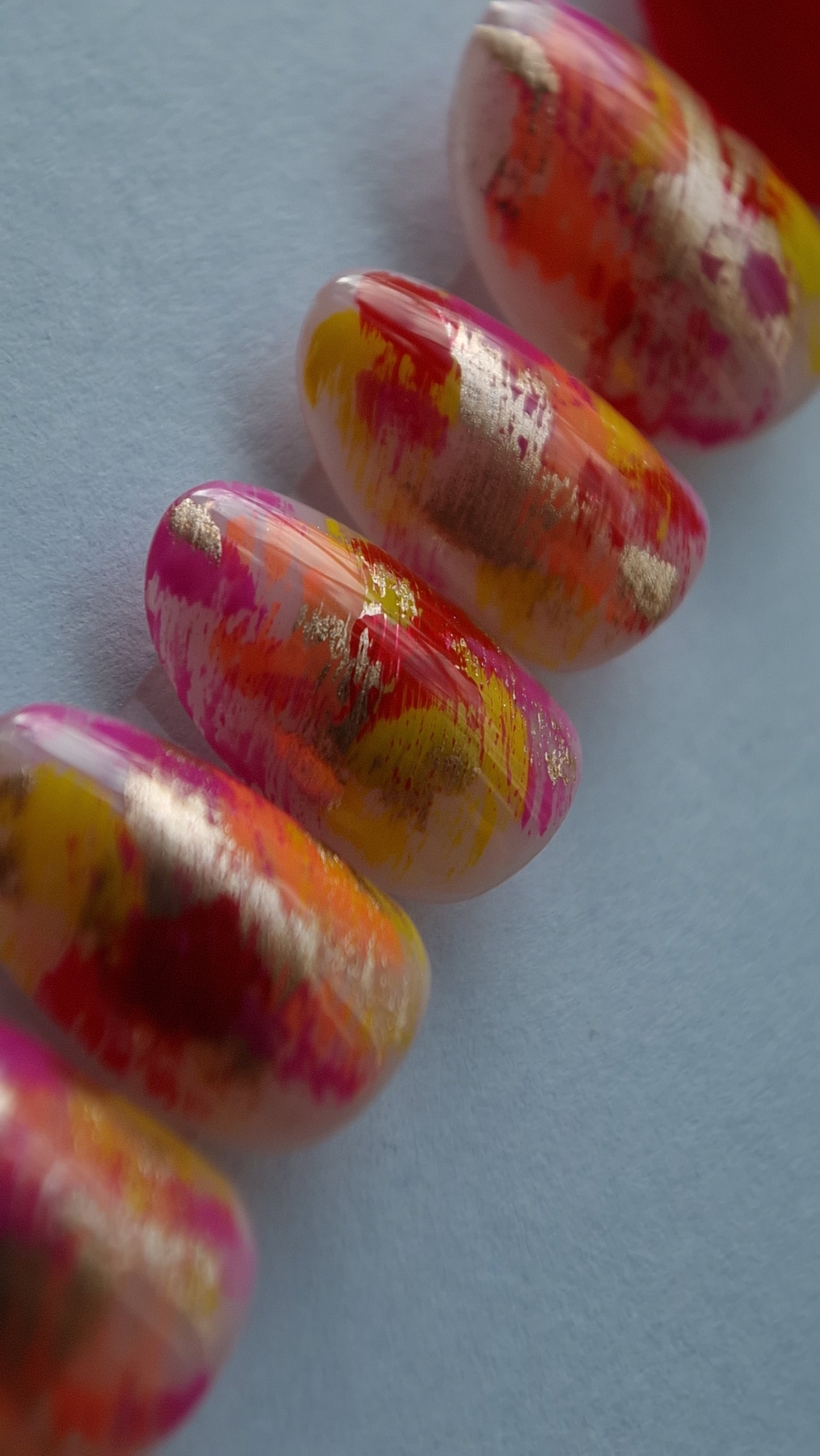 Fiery abstract | Press on nails