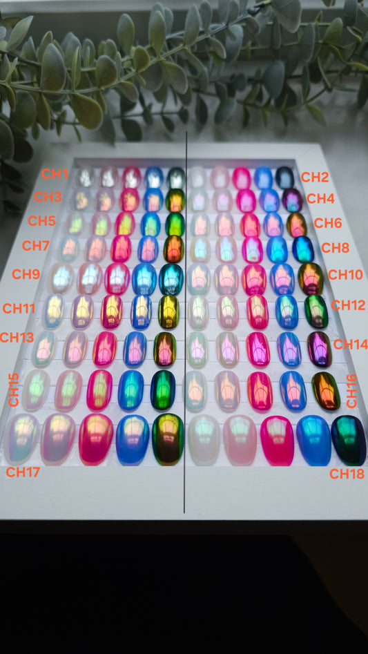 Solid chrome sets | Press on nails