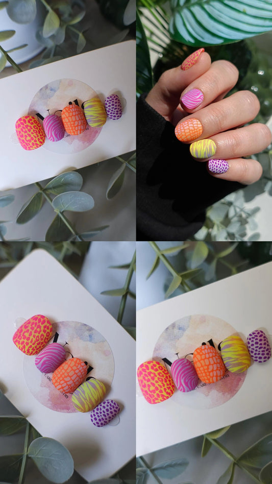 Funky animal prints | Press on nails