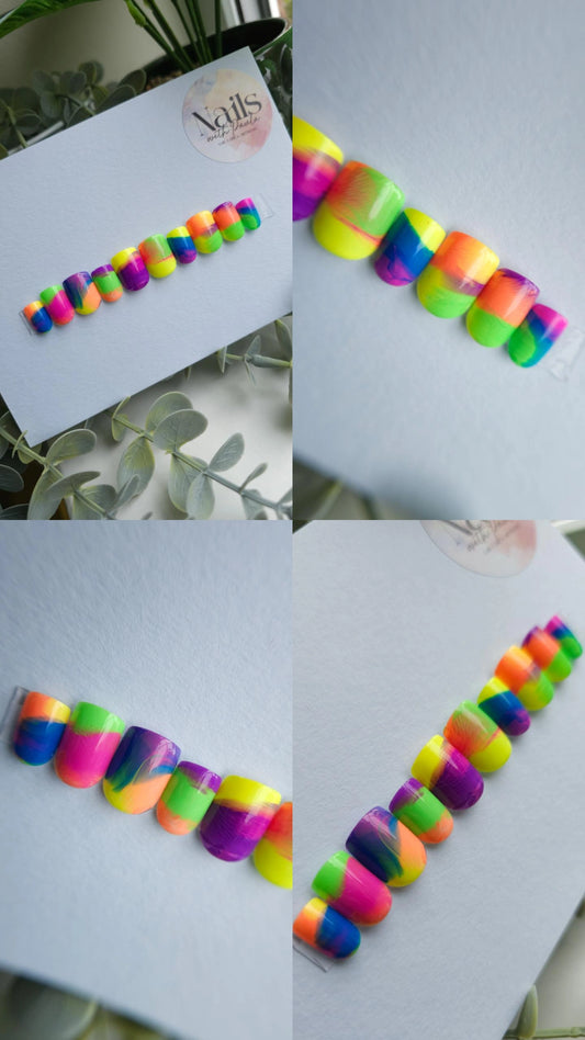 Neons melt | Press on nails