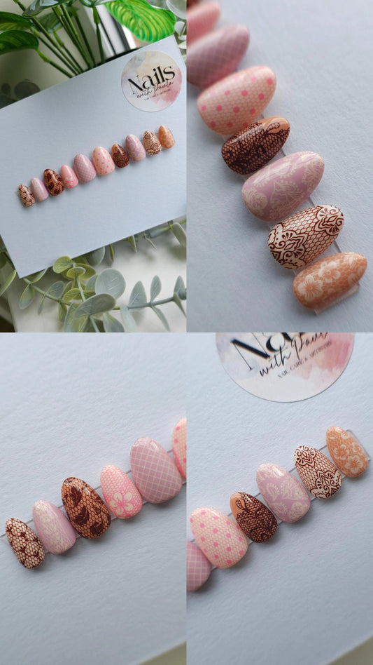 Lace pattern | Press on nails