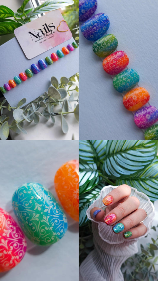Colourful Casablanca | Press on nails