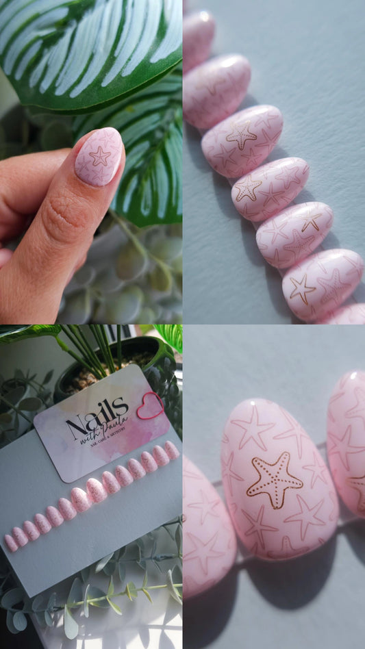 Starfish in pink | Press on nails