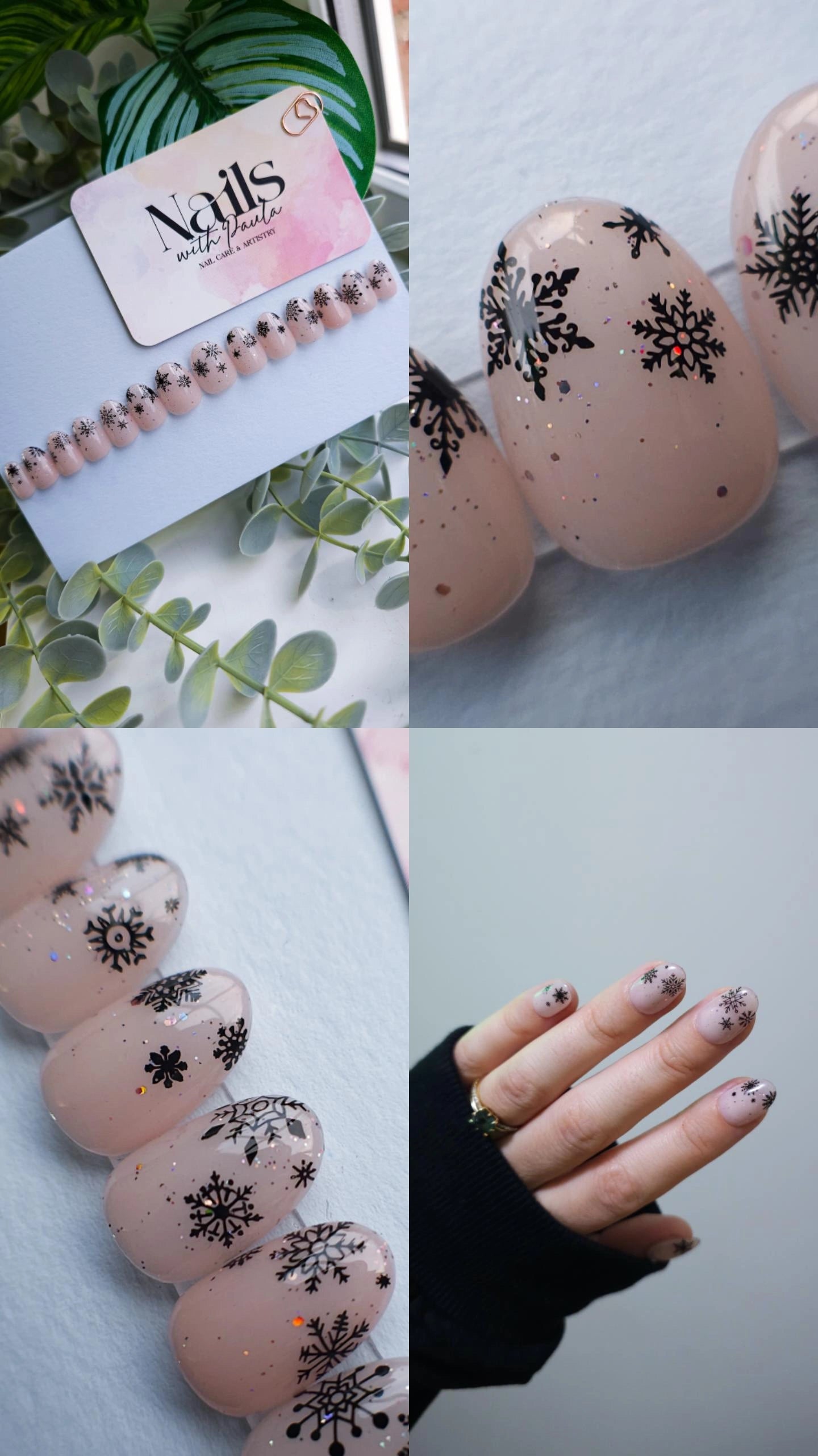 Snowflakes tips | Press on nails