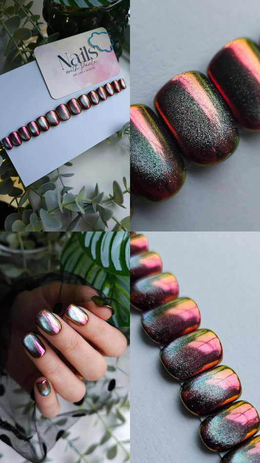 Galaxy chrome | Press on nails