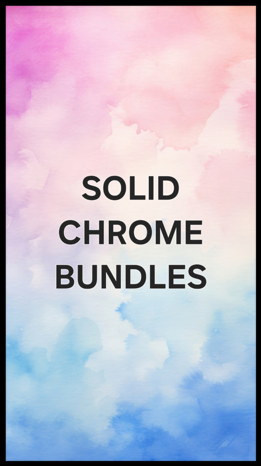 Solid chrome bundles | Press on nails