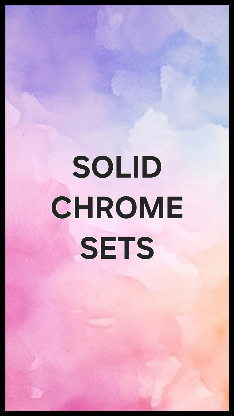 Solid chrome sets | Press on nails