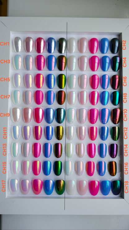 Solid chrome bundles | Press on nails