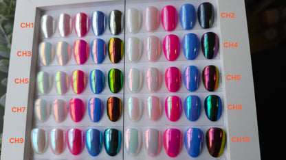 Solid chrome bundles | Press on nails