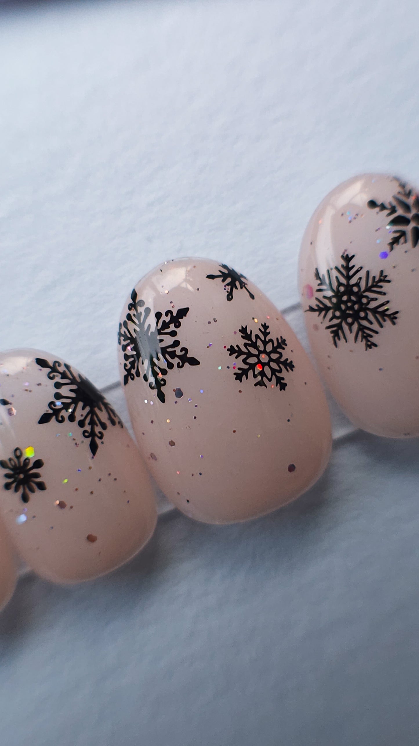 Snowflakes tips | Press on nails