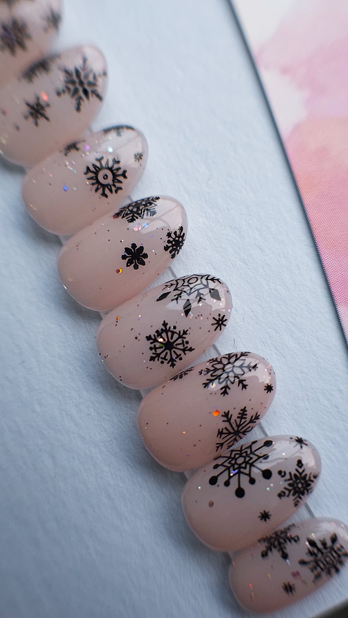 Snowflakes tips | Press on nails