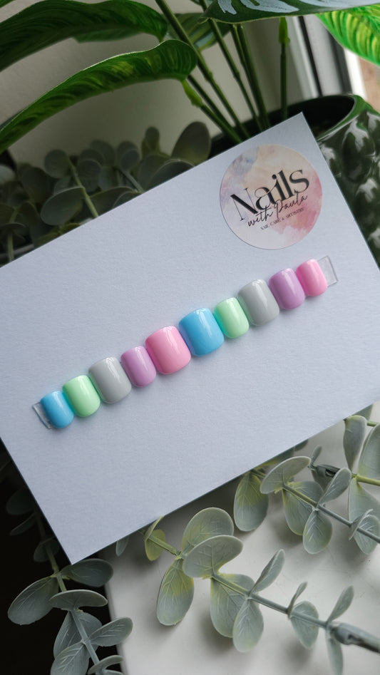 Pastel skittle | Press on nails