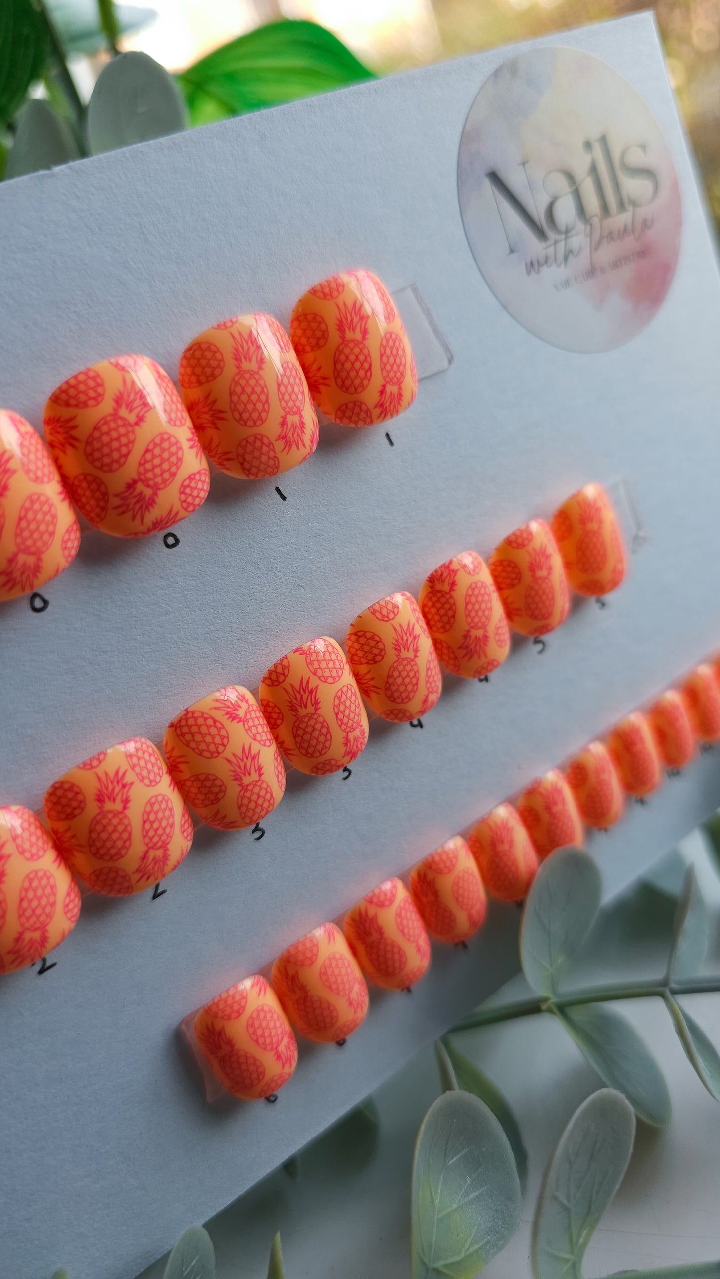 Pineapples | Press on nails XXS natural | Ready to ship