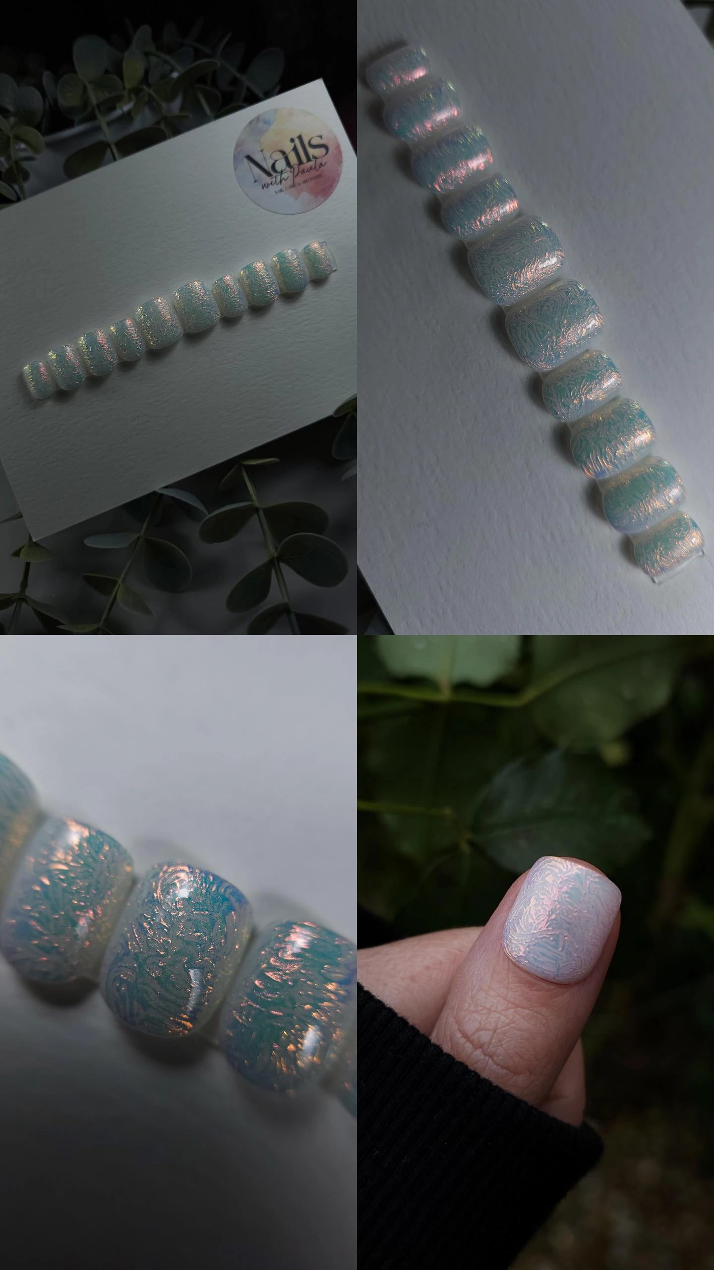 Textured chrome | Press on nails