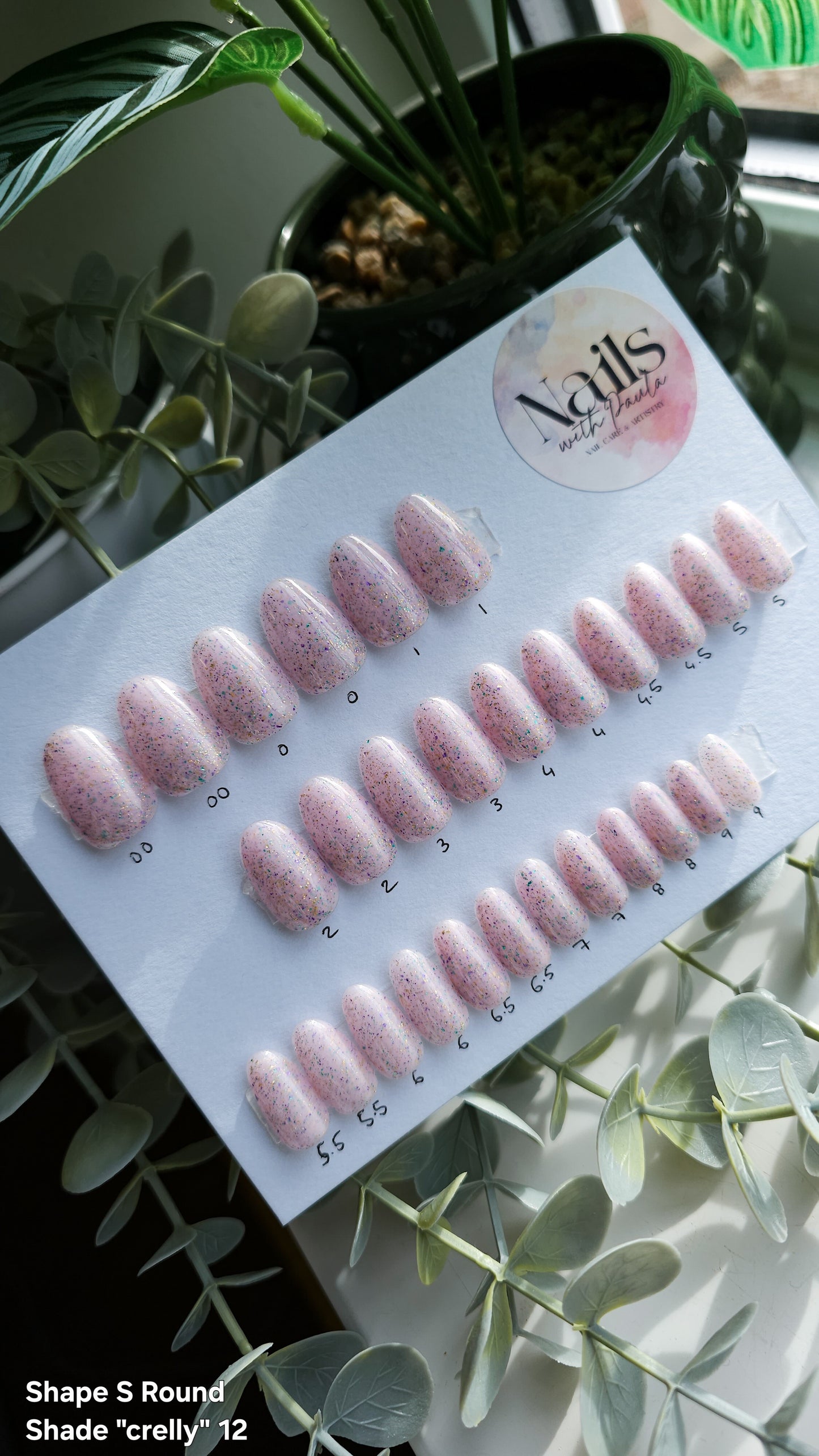 Speckled lavender | Press on nails S round | Ready to ship