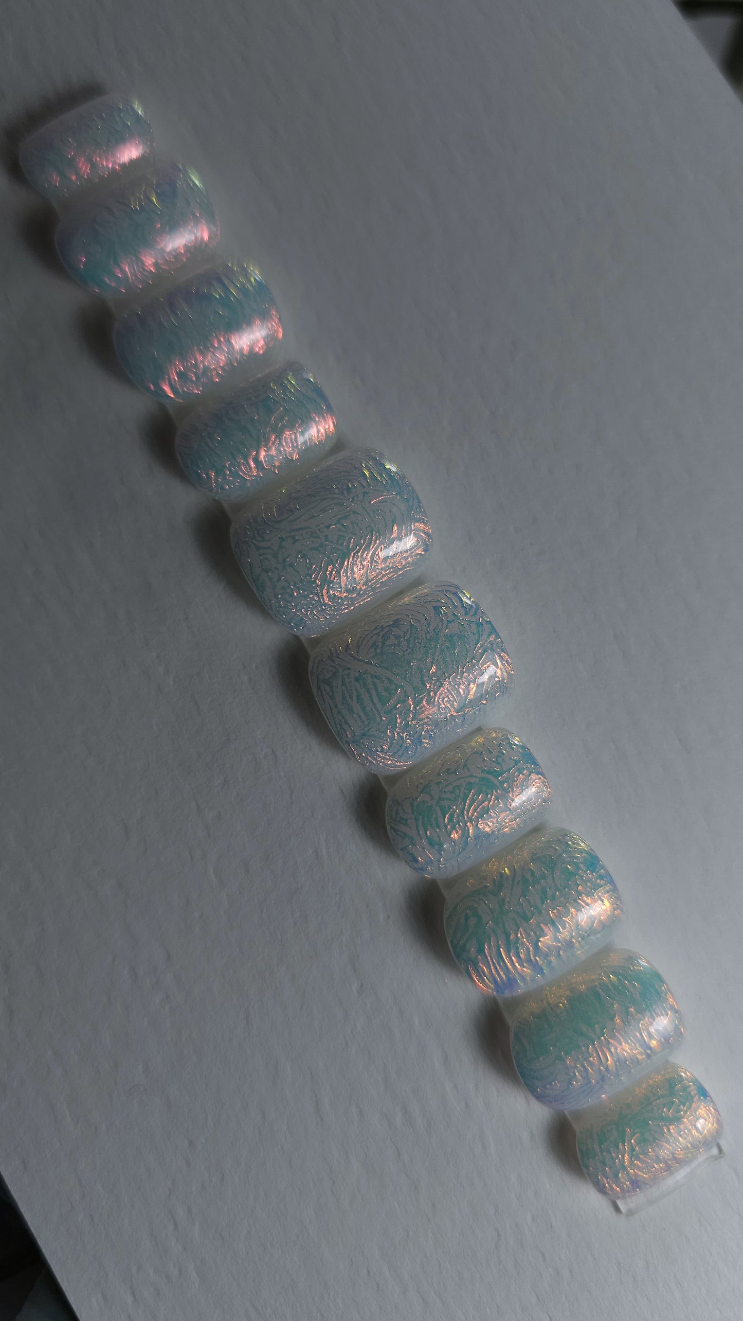 Textured chrome | Press on nails