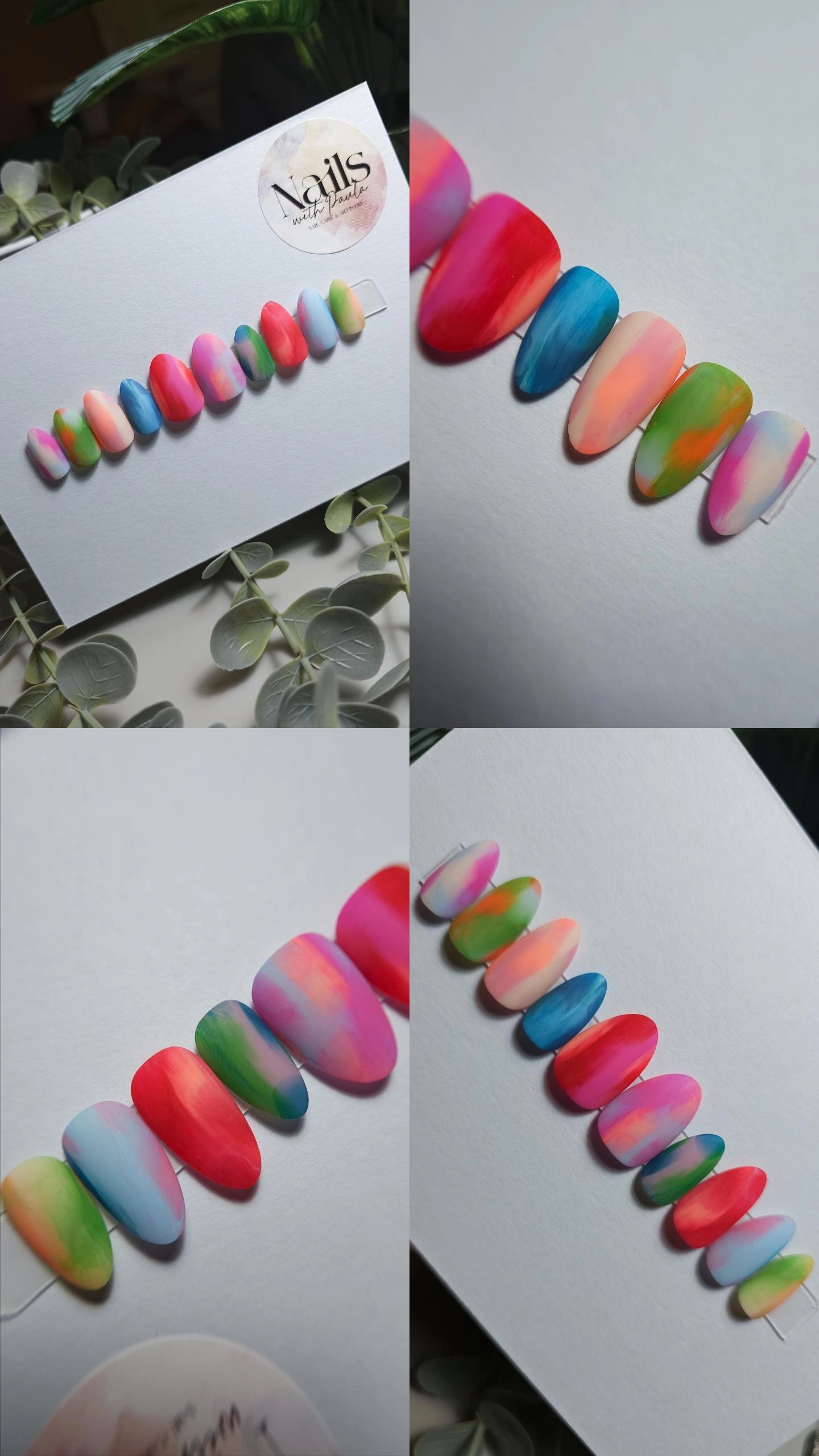 Colour smoosh | Press on nails