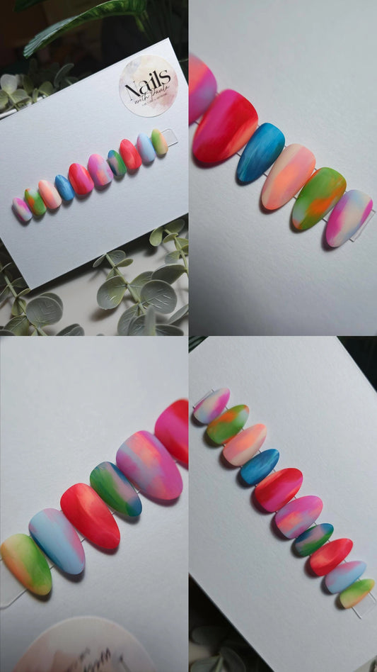 Colour smoosh | Press on nails