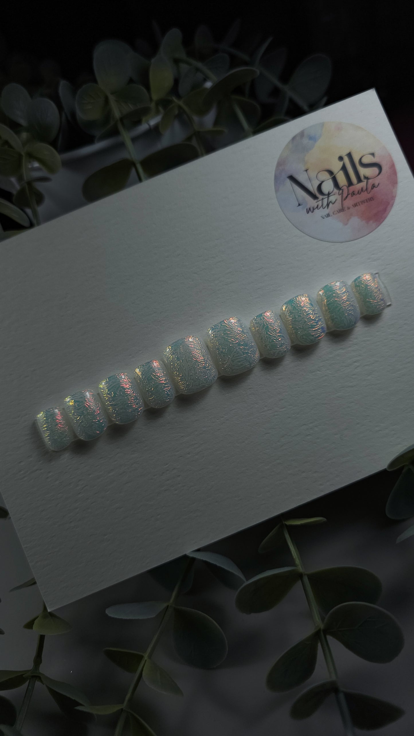 Textured chrome | Press on nails