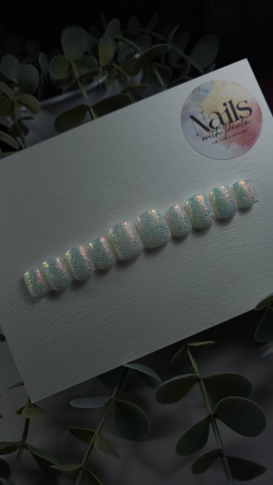 Textured chrome | Press on nails