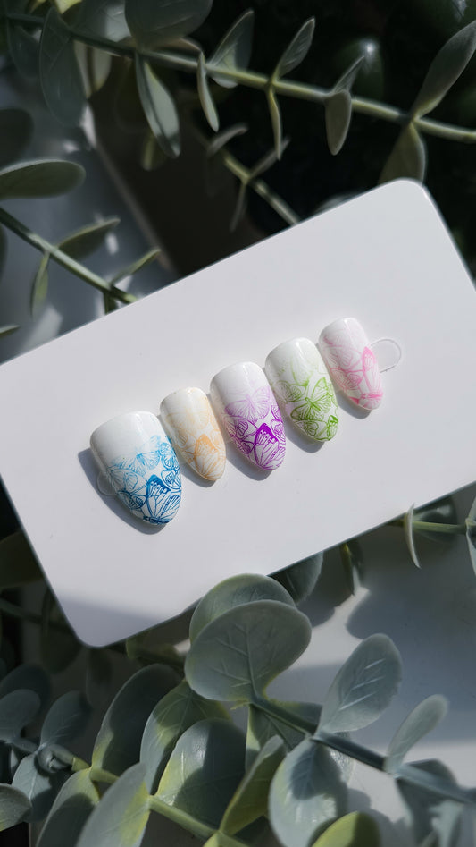 Butterflies gradient | Press on nails