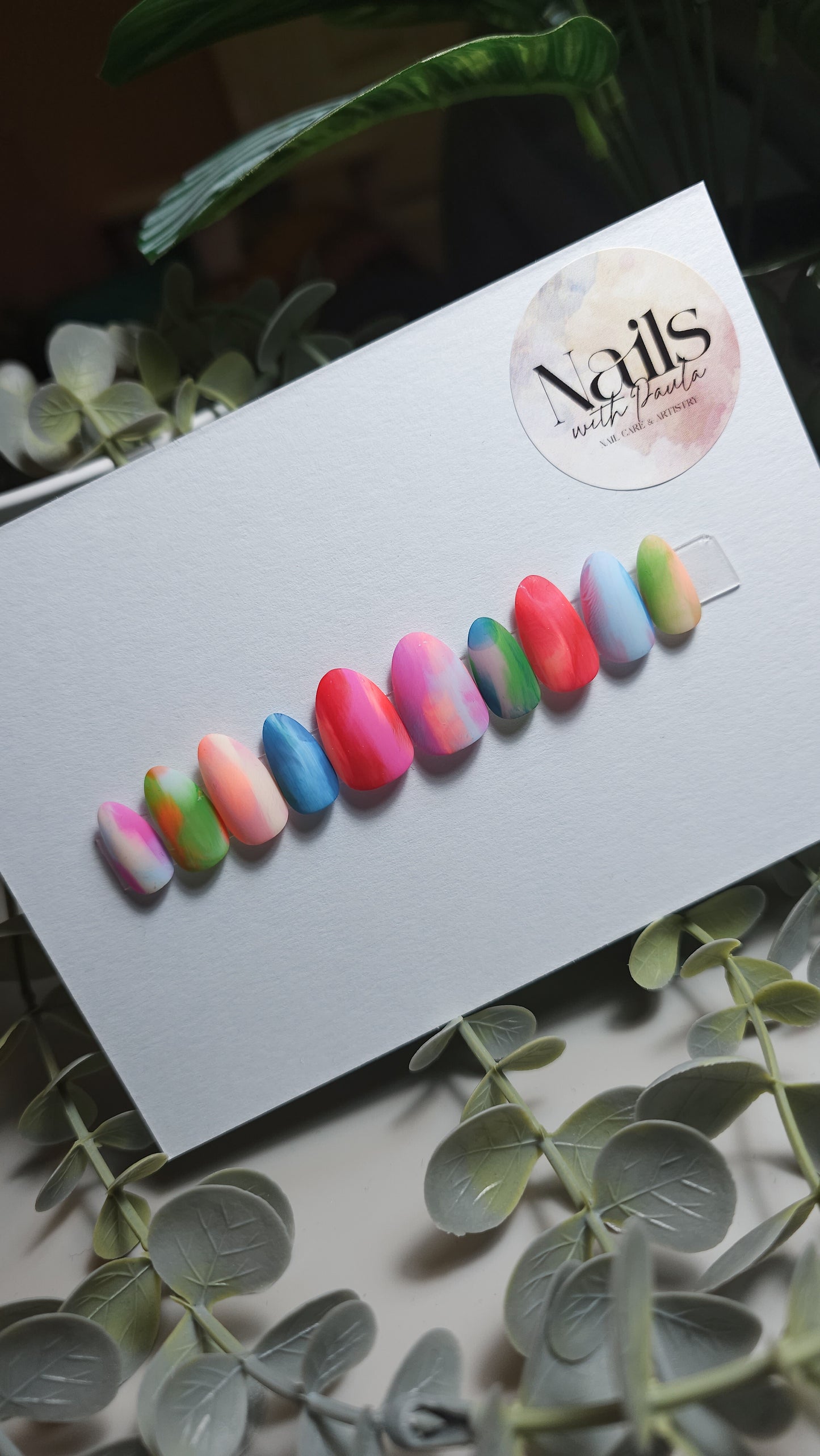 Colour smoosh | Press on nails
