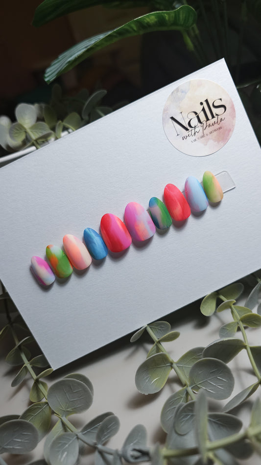 Colour smoosh | Press on nails
