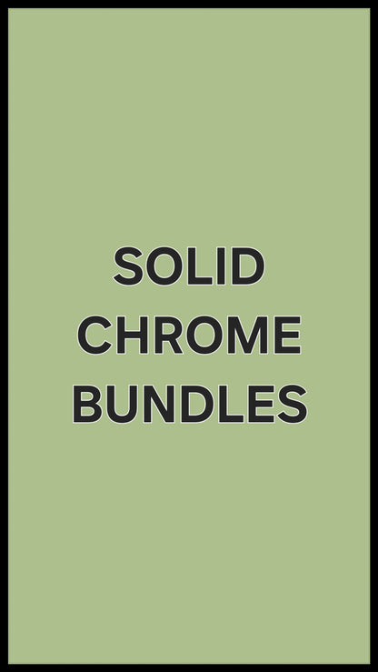 Solid chrome bundles | Press on nails