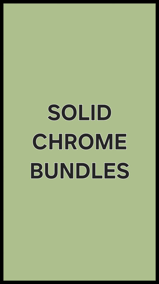 Solid chrome bundles | Press on nails