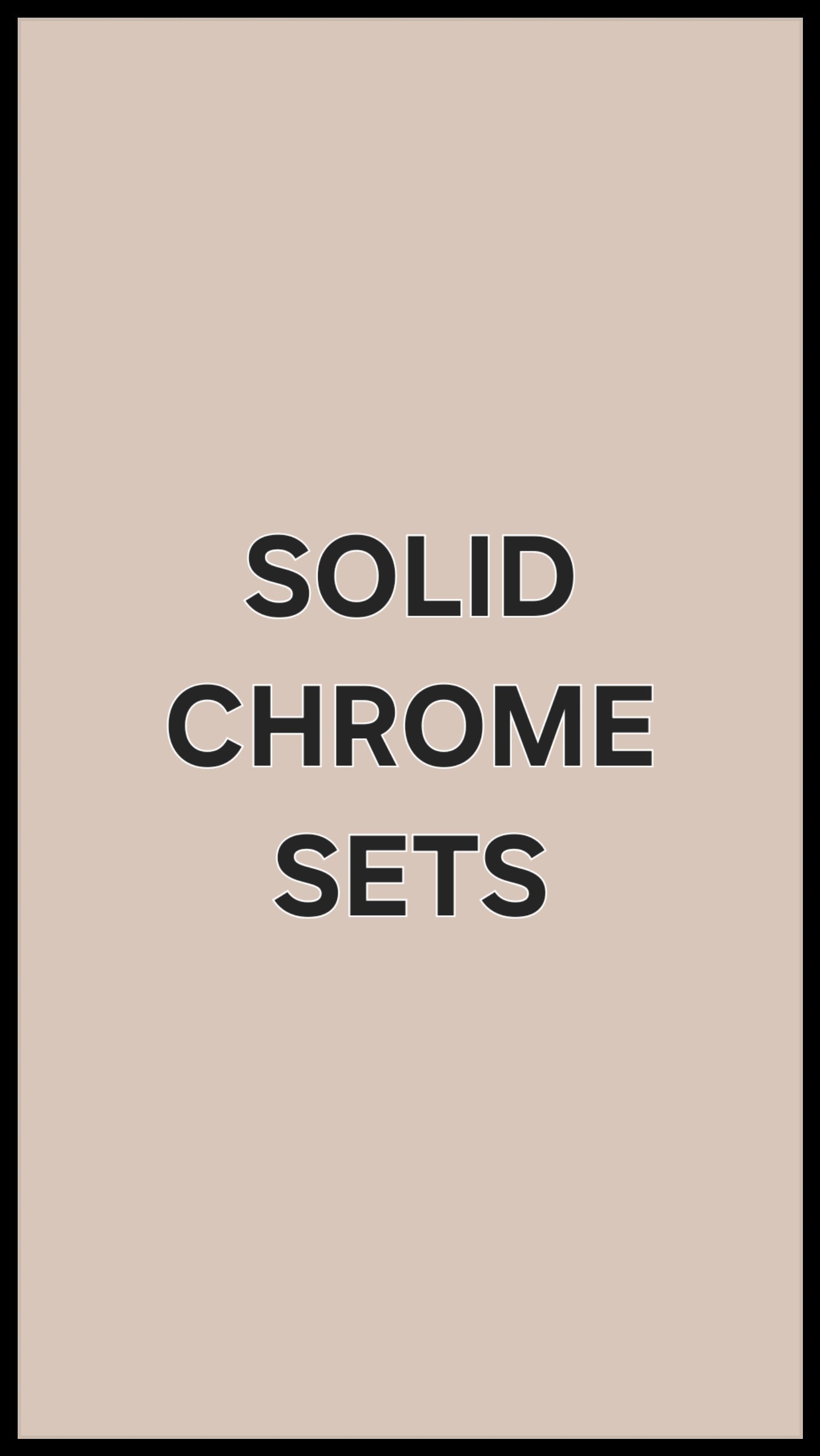 Solid chrome sets | Press on nails