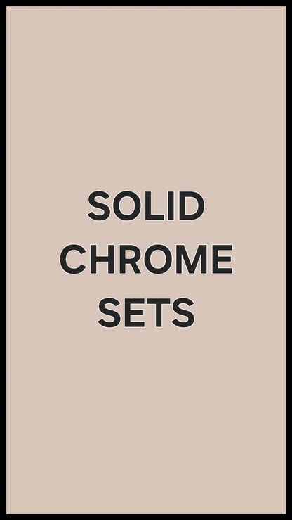 Solid chrome sets | Press on nails