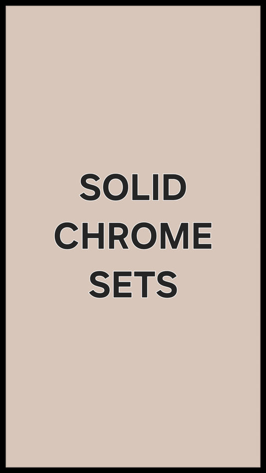 Solid chrome sets | Press on nails