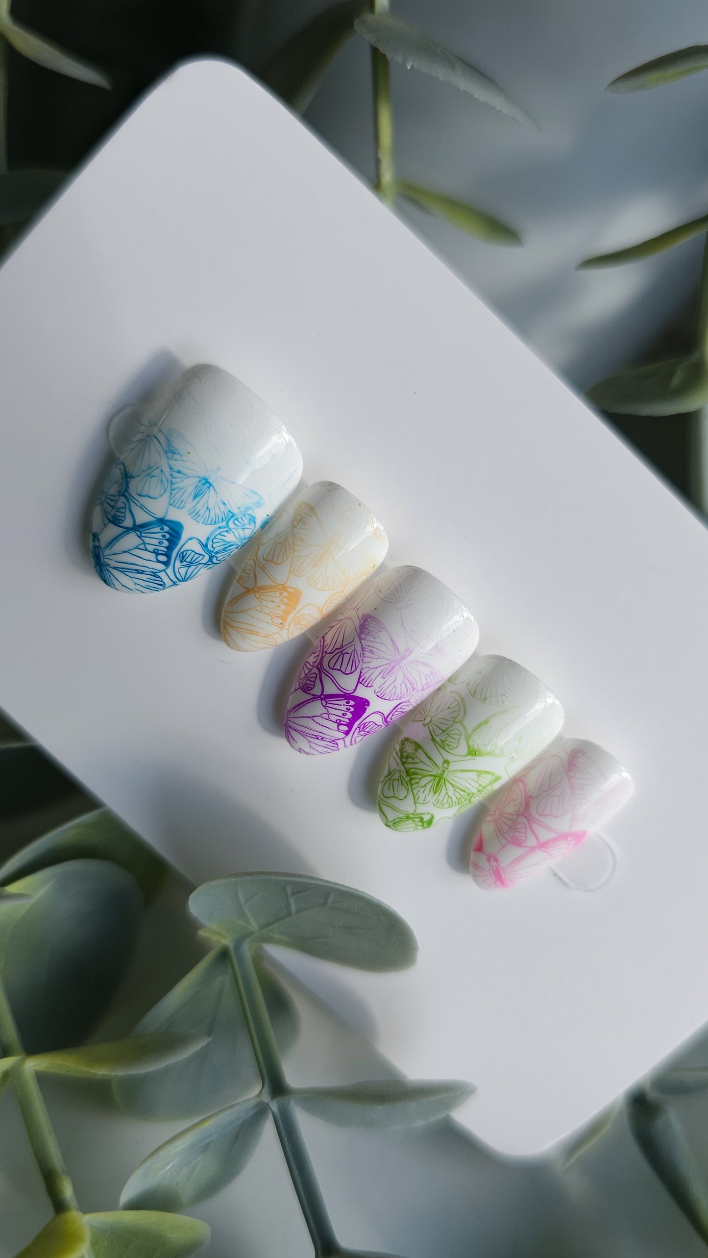 Butterflies gradient | Press on nails