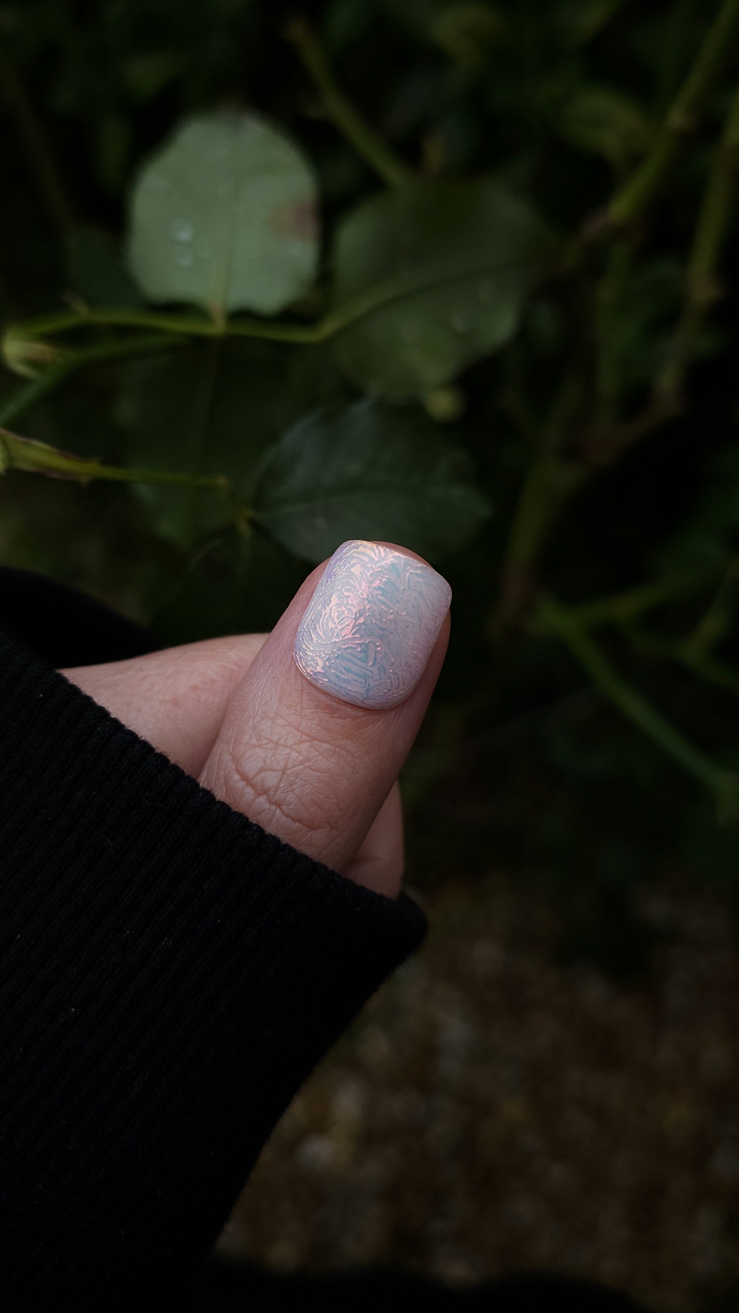 Textured chrome | Press on nails
