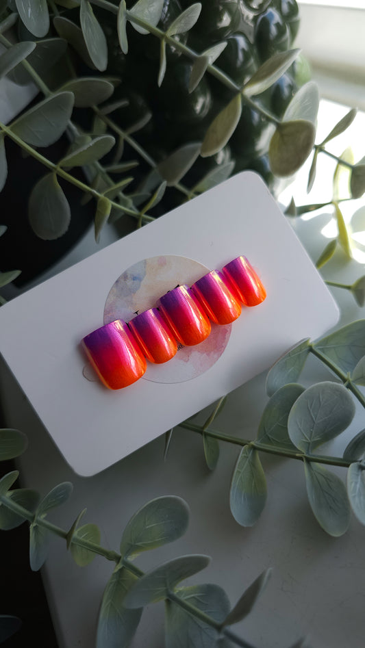 Sunset chrome | Press on nails