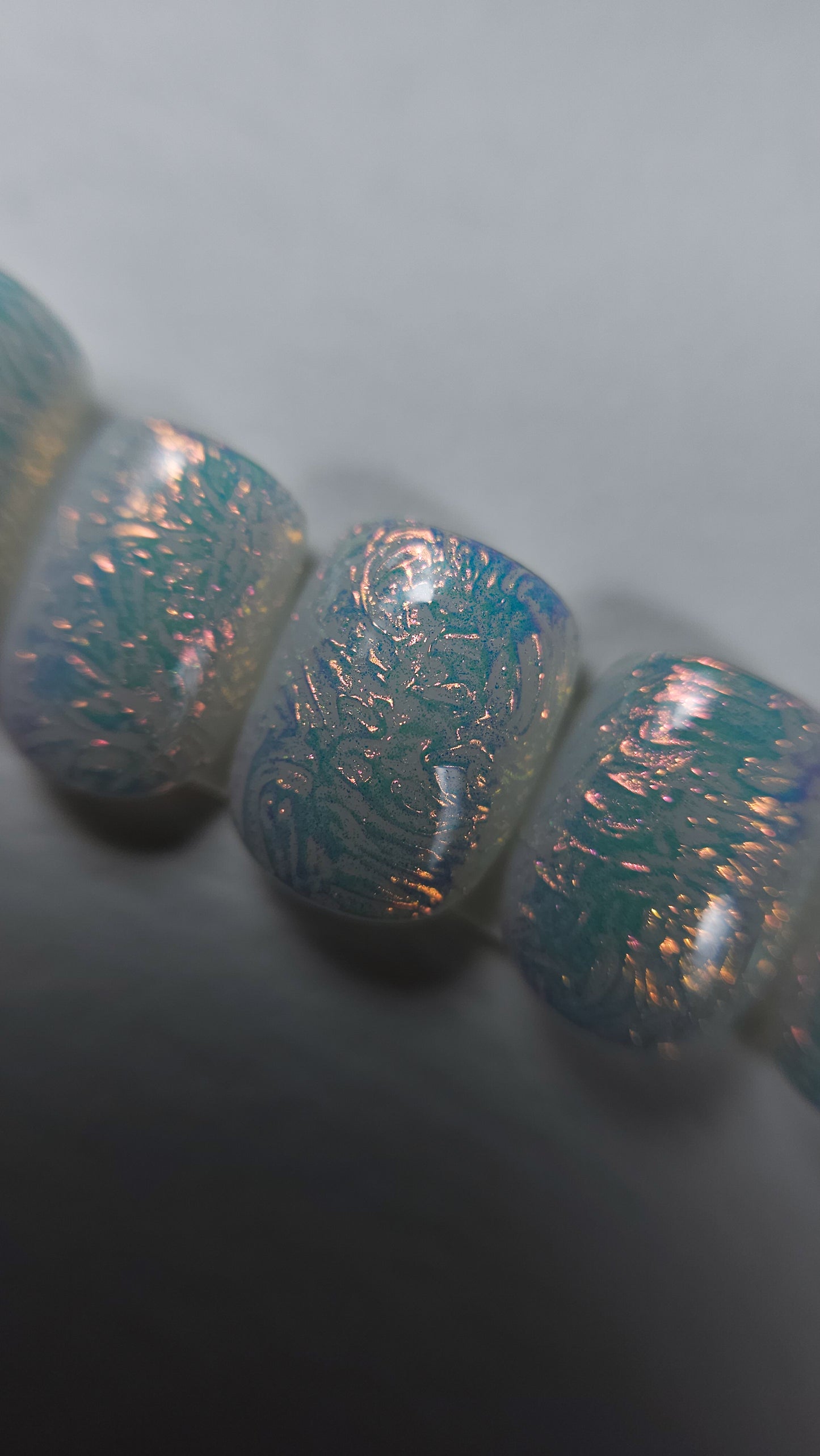 Textured chrome | Press on nails