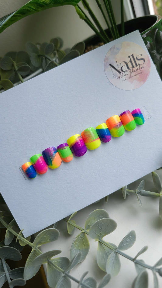 Neons melt | Press on nails